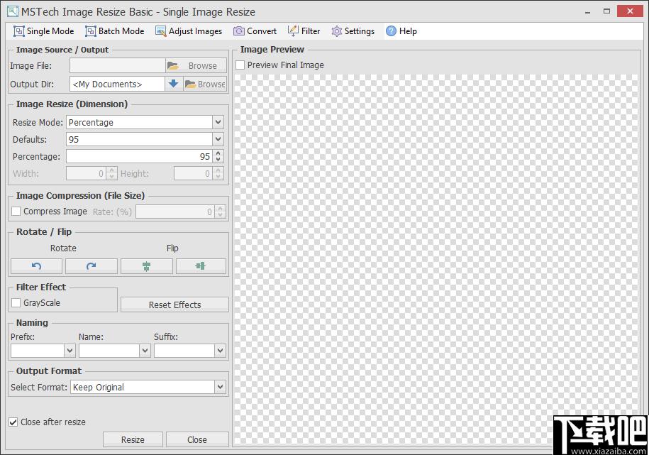 MSTech Image Resize Basic下载,图像压缩,图像转换